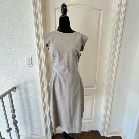 J. Crew Dresses & Skirts - J. Crew Sz 10 Resume Dress Classic Gray Midi Dress